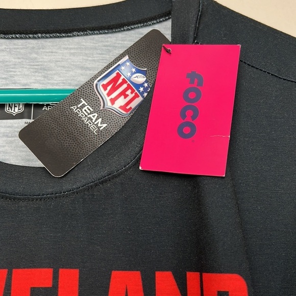 FOCO Women's NFL Team CLEVELAND BROWNS Logo Ladies Fashion Tunic Top Shirt NWT - Picture 6 of 10